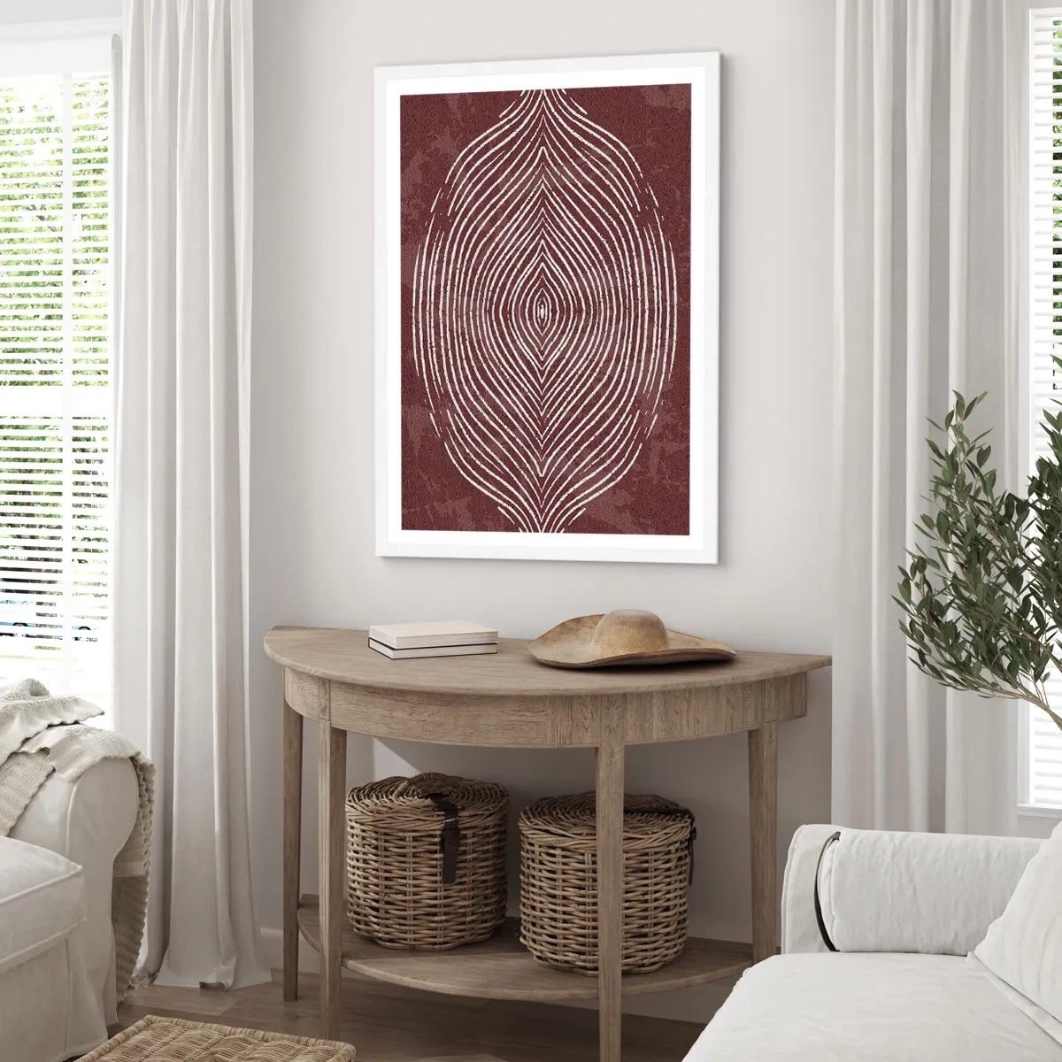 Poster in einem weißen Rahmen - Der Raum spricht - 30x40 cm