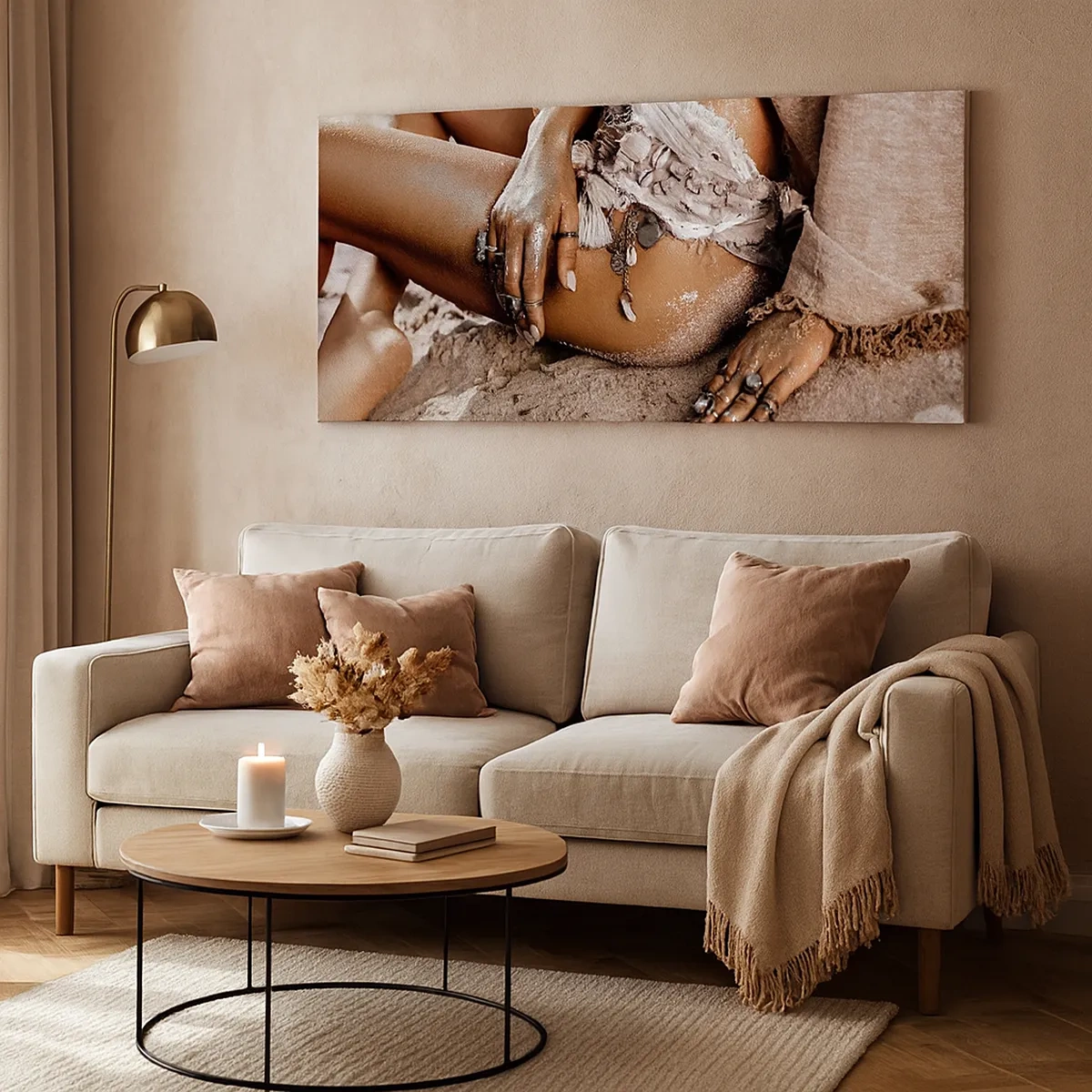 Bild auf Leinwand - Leinwandbild - Von den Wellen geworfen? - 30x30 cm