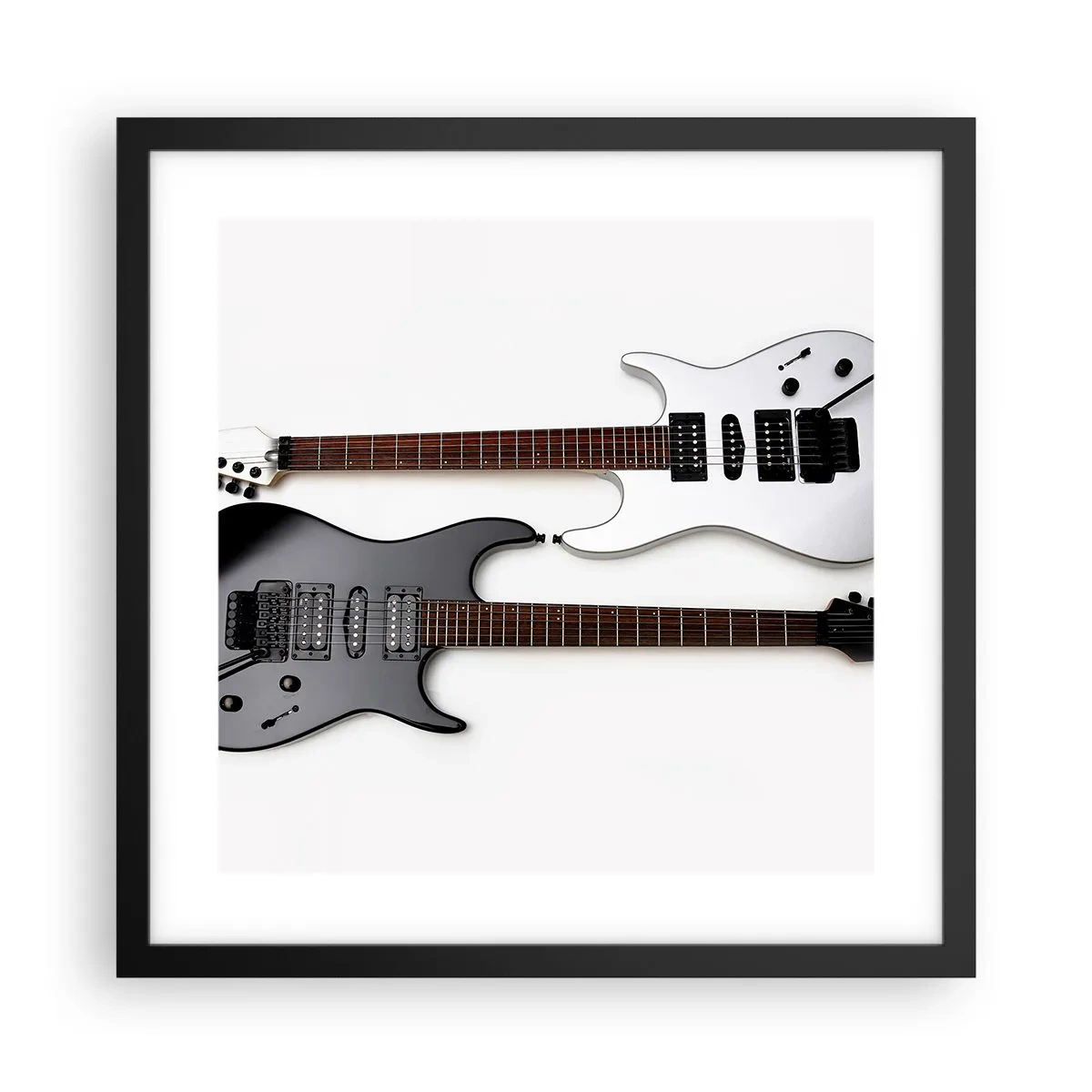 Poster in einem schwarzem Rahmen - Harmonie der Formen - 40x40 cm