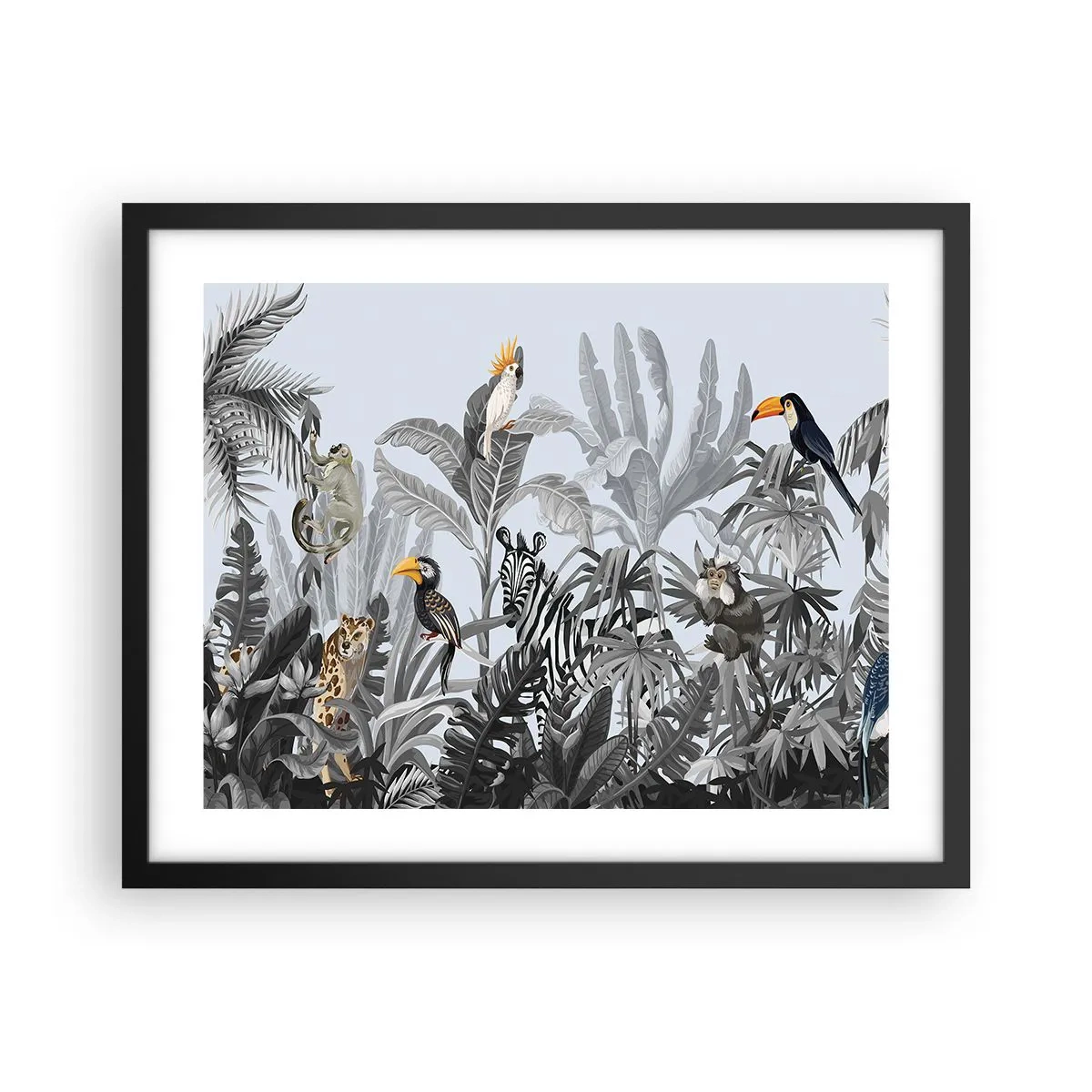 Poster in einem schwarzem Rahmen - Afrikanisches Märchen - 50x40 cm