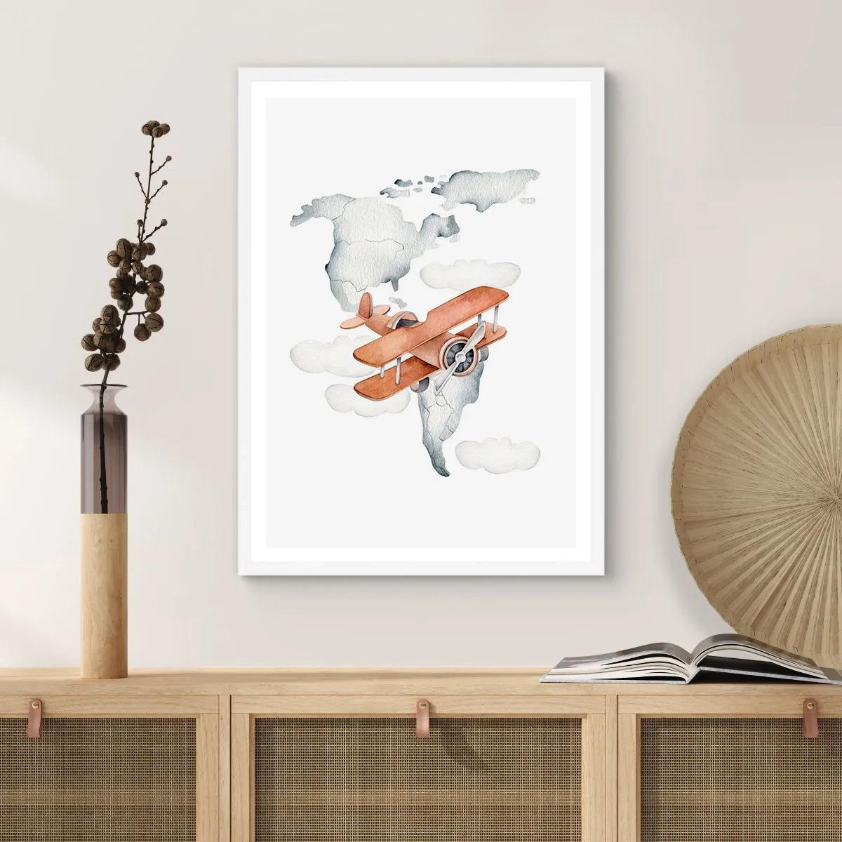 Poster in einem weißen Rahmen - Im Pioniergeist - 40x50 cm