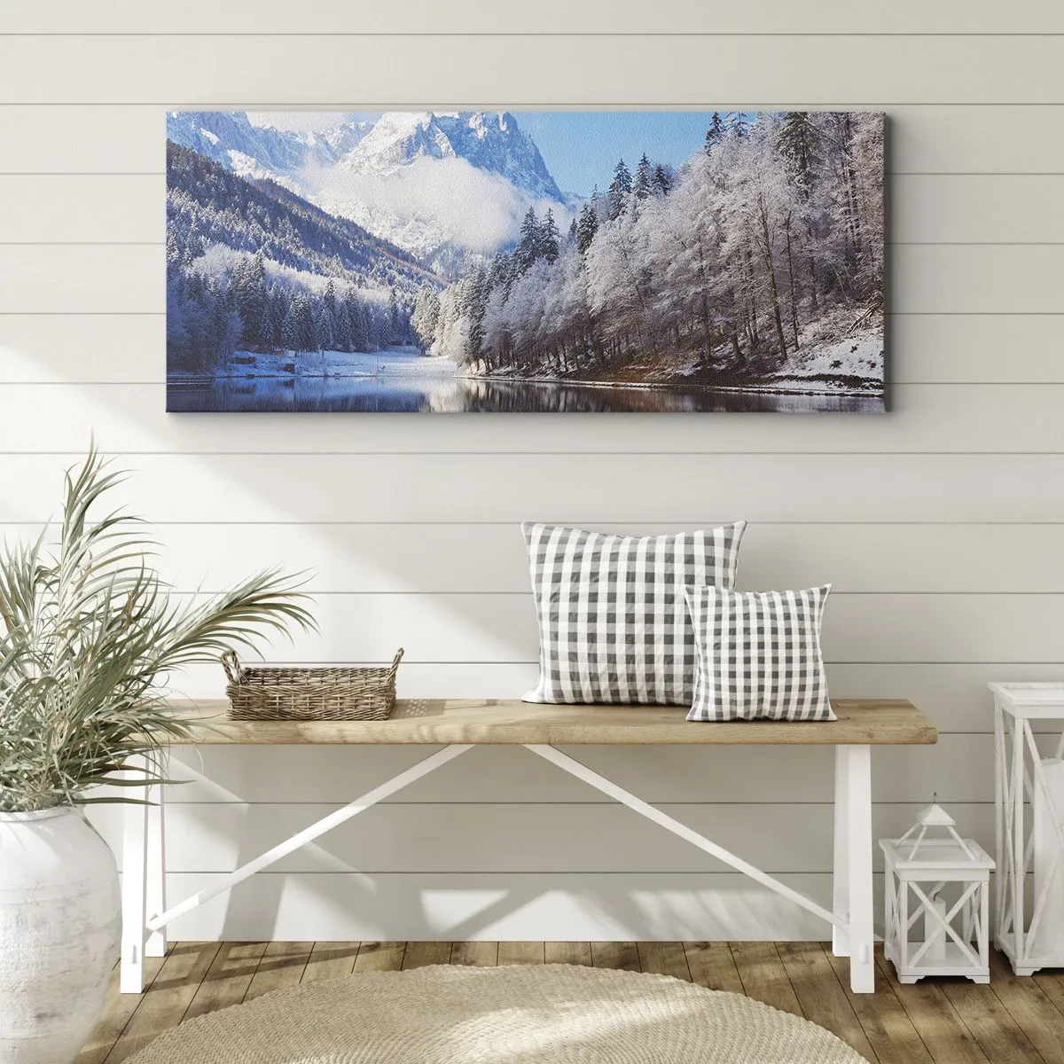 Bild auf Leinwand - Leinwandbild - Schneefang - 100x40 cm