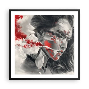 Poster in einem schwarzem Rahmen - Im Dunst der Absurdität - 60x60 cm