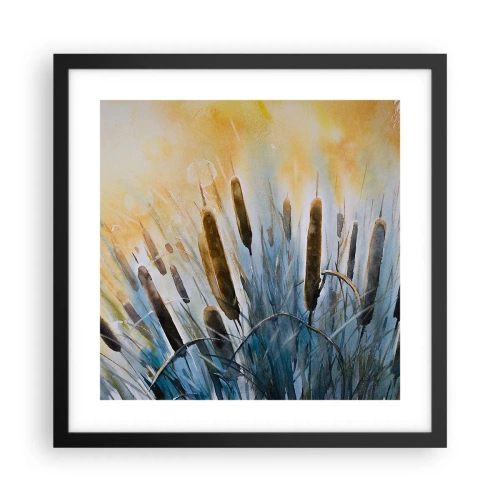 Poster in einem schwarzem Rahmen - Die Kälte des Wassers, die Hitze der Sonne - 40x40 cm