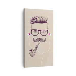 Bild auf Leinwand - Leinwandbild - Ein echter Mann? - 55x100 cm