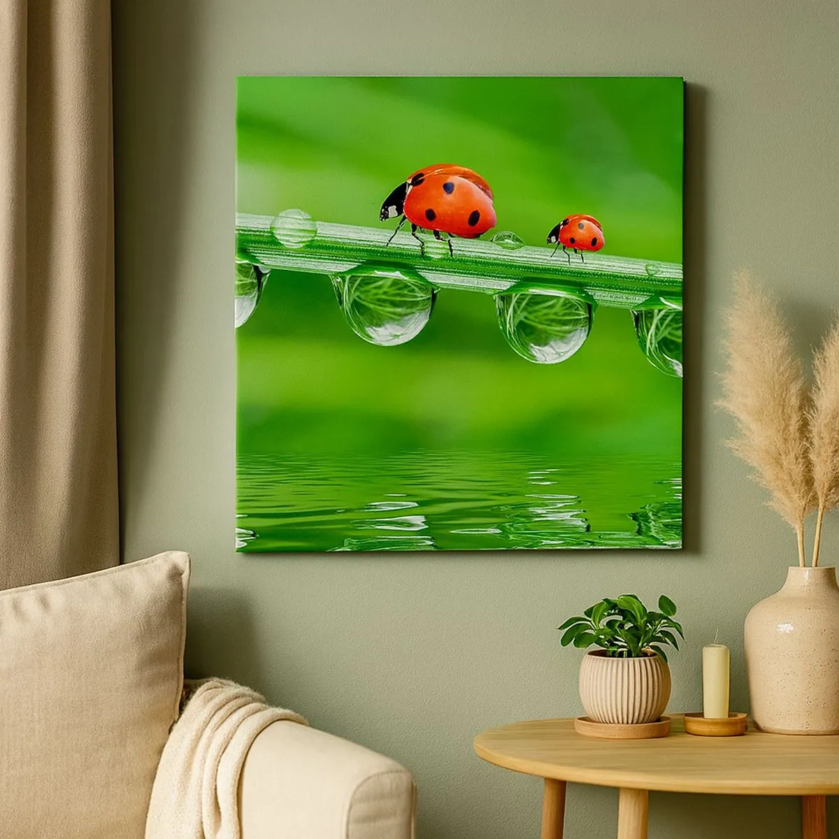 Bild auf Leinwand - Leinwandbild - Den ganzen Sommer unterwegs - 30x30 cm