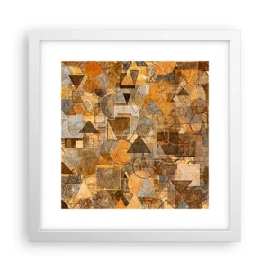 Poster in einem weißen Rahmen - Die Welt in Form - 30x30 cm