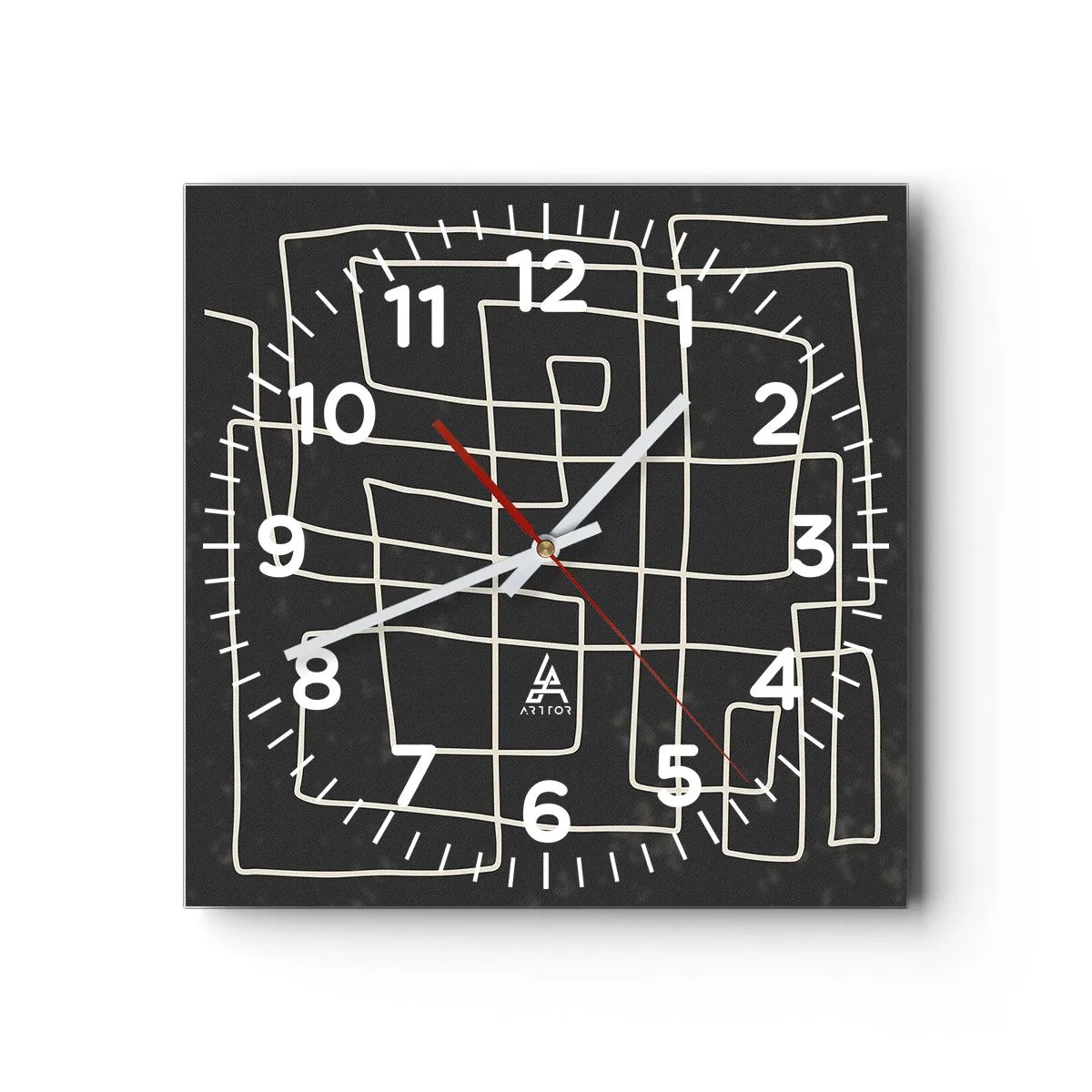 Wanduhr - Glasuhr - Nicht so einfach - 30x30 cm