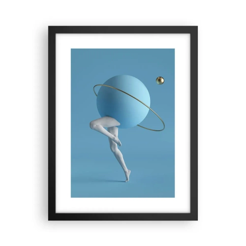 Poster in einem schwarzem Rahmen - Und die Planeten spielen verrückt - 30x40 cm