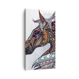 Bild auf Leinwand - Leinwandbild - Keltisches Kriegsross - 55x100 cm