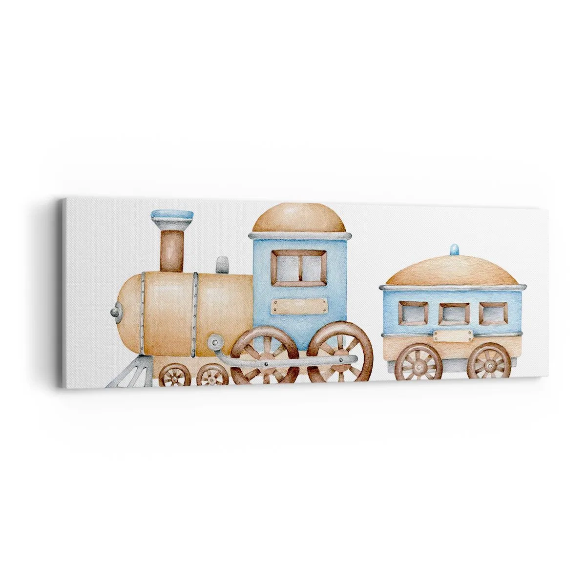 Bild auf Leinwand - Leinwandbild - Am Bahnhof steht ... - 90x30 cm