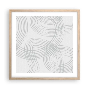 Poster in einem Rahmen aus heller Eiche - Es gibt keinen einfachen Weg - 50x50 cm