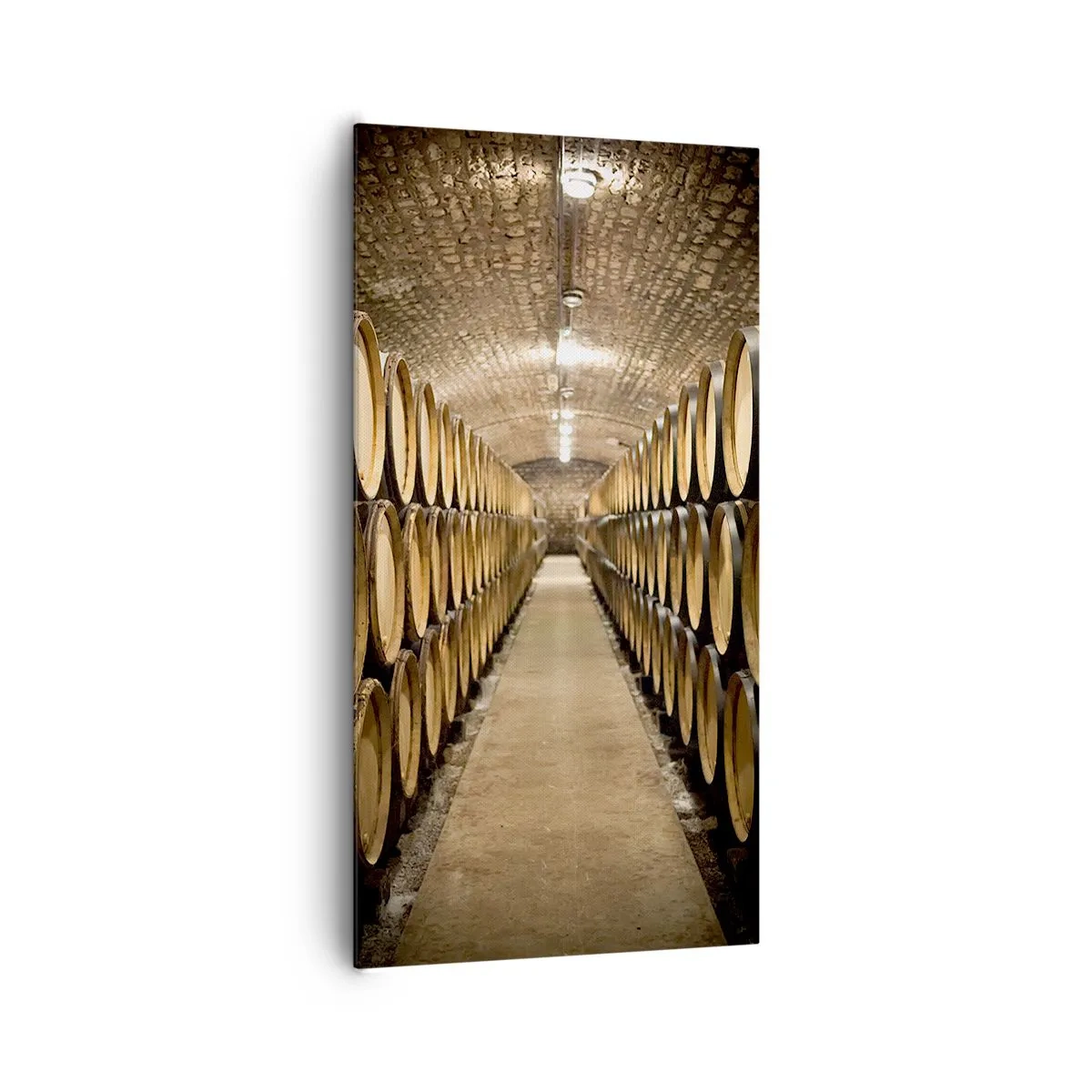 Bild auf Leinwand - Leinwandbild - In einem gemauerten Keller - 65x120 cm