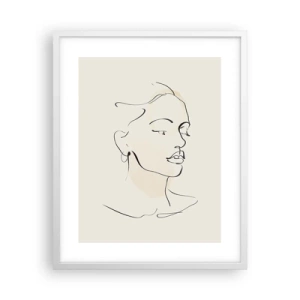 Poster in einem weißen Rahmen - Eine bestimmte Linie - 40x50 cm