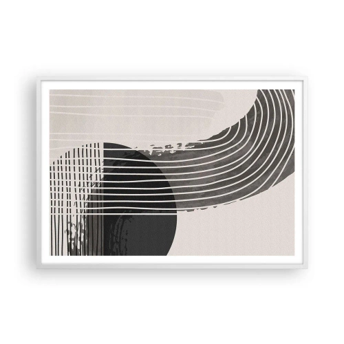 Poster in einem weißen Rahmen - Hin und zurück - 100x70 cm