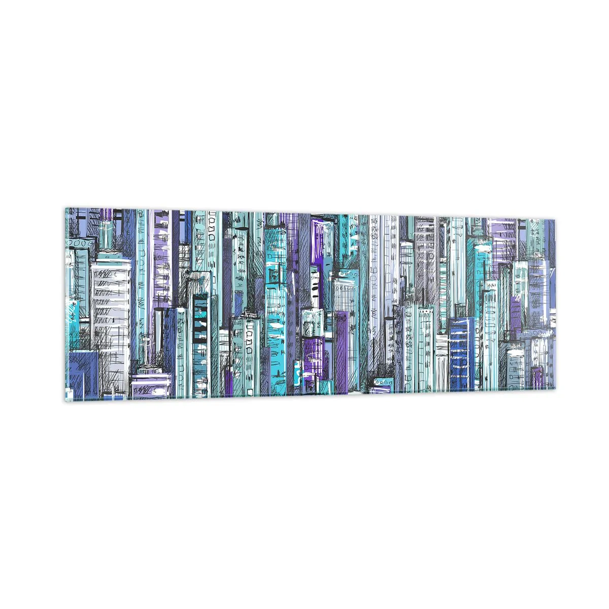 Glasbild - Bild auf glas - Bläulich von dem Himmel - 90x30 cm