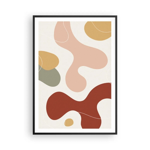 Poster in einem schwarzem Rahmen - Kringel oder Schnörkel? - 70x100 cm