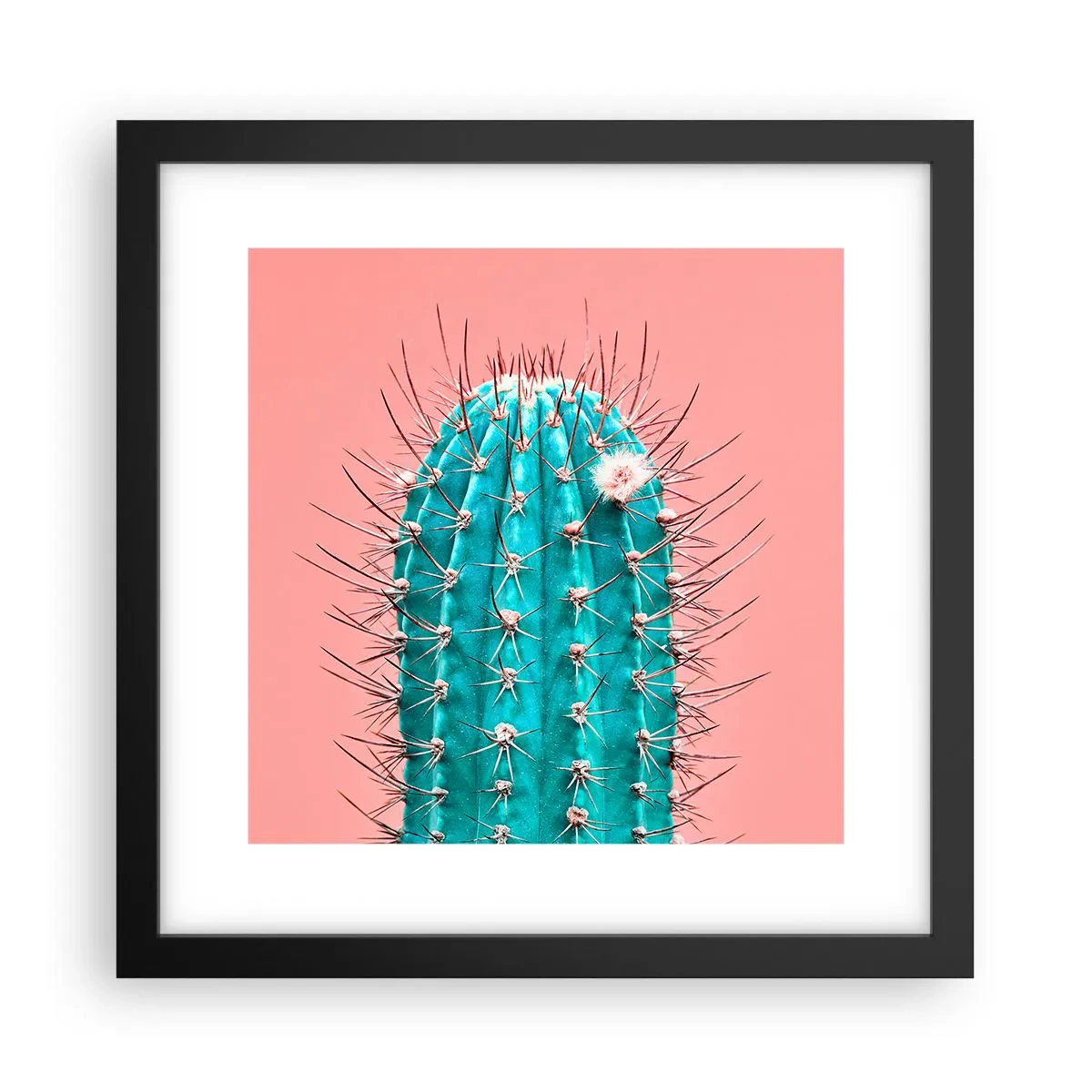 Poster in einem schwarzem Rahmen - Schau einfach hin - 30x30 cm