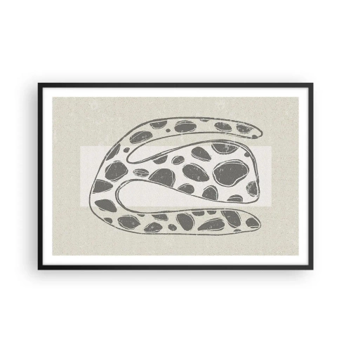 Poster in einem schwarzem Rahmen - Seltsame Kreatur - 91x61 cm