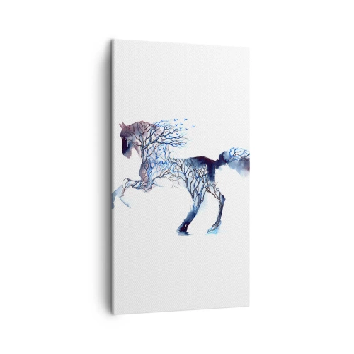 Bild auf Leinwand - Leinwandbild - Und als wäre der Wald umgezogen - 45x80 cm