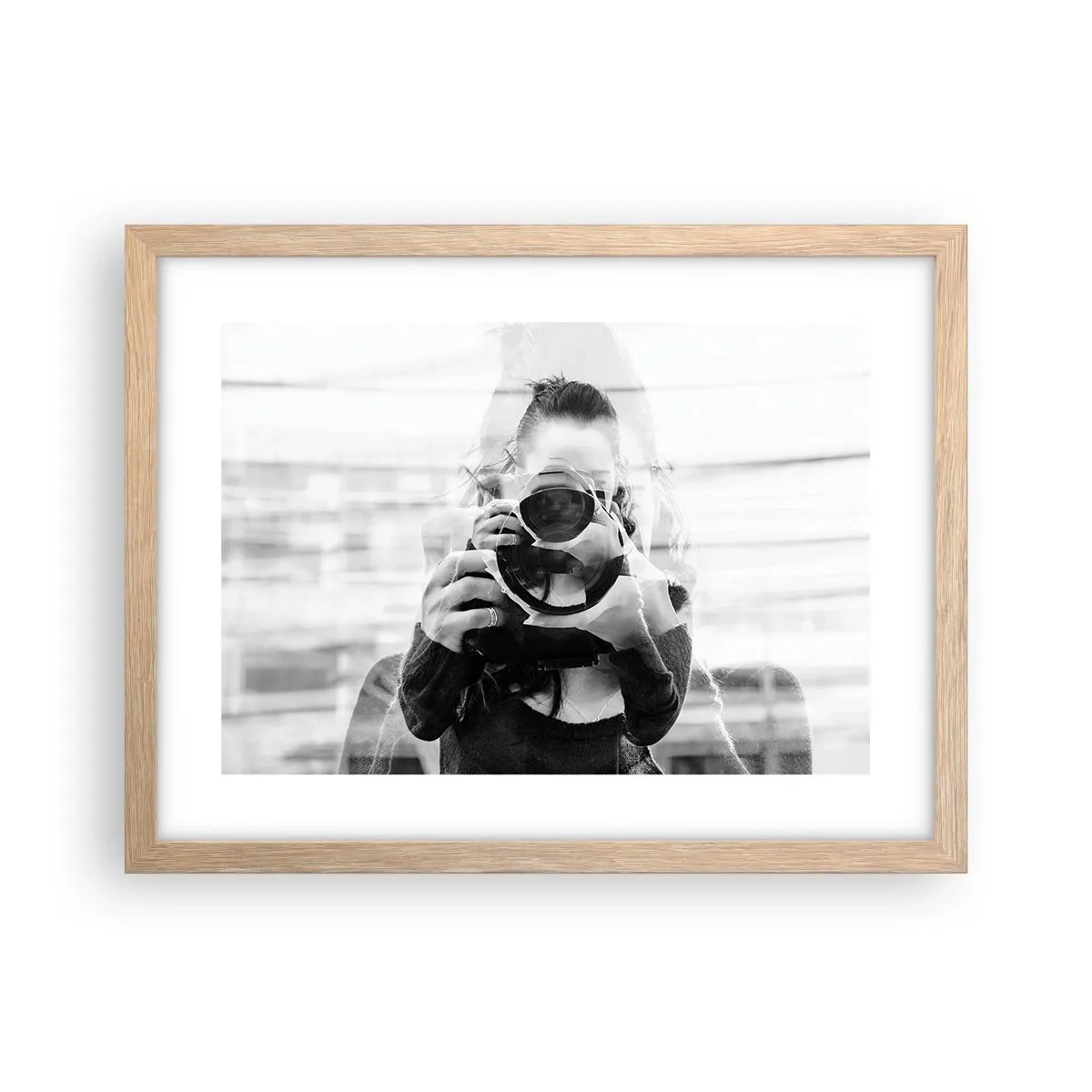 Poster in einem Rahmen aus heller Eiche - Schöpfer und Material - 40x30 cm