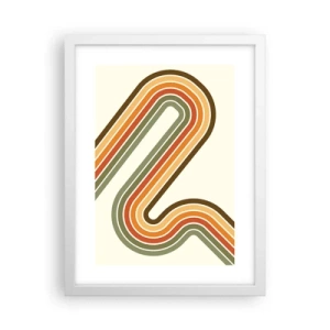 Poster in einem weißen Rahmen - Zickzack zum Ziel - 30x40 cm