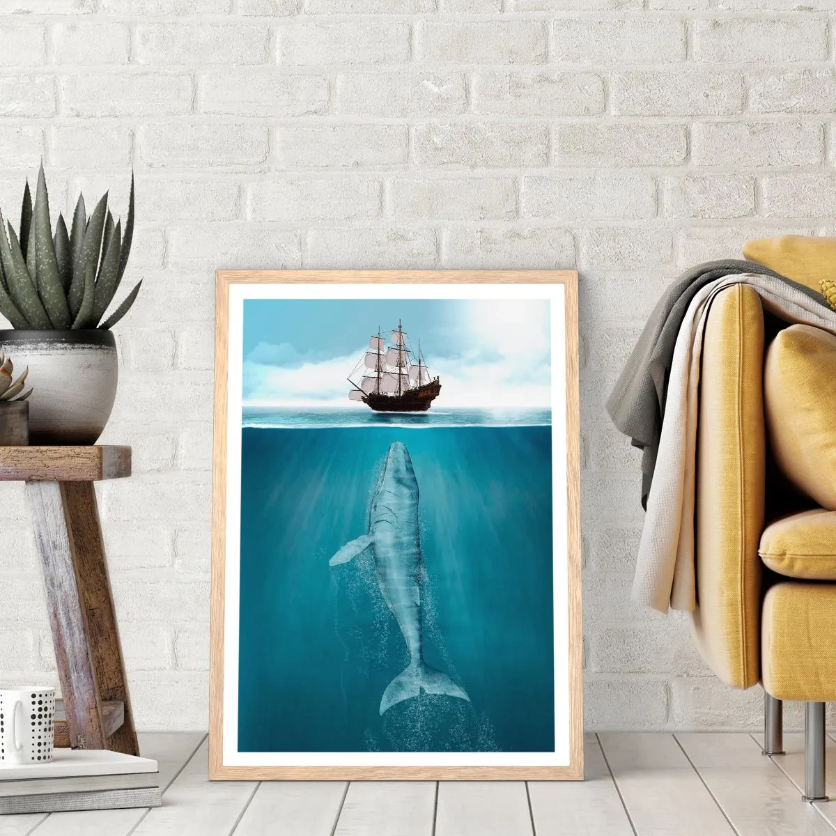 Poster in einem Rahmen aus heller Eiche - Es ist besser, es nicht zu wissen - 50x70 cm