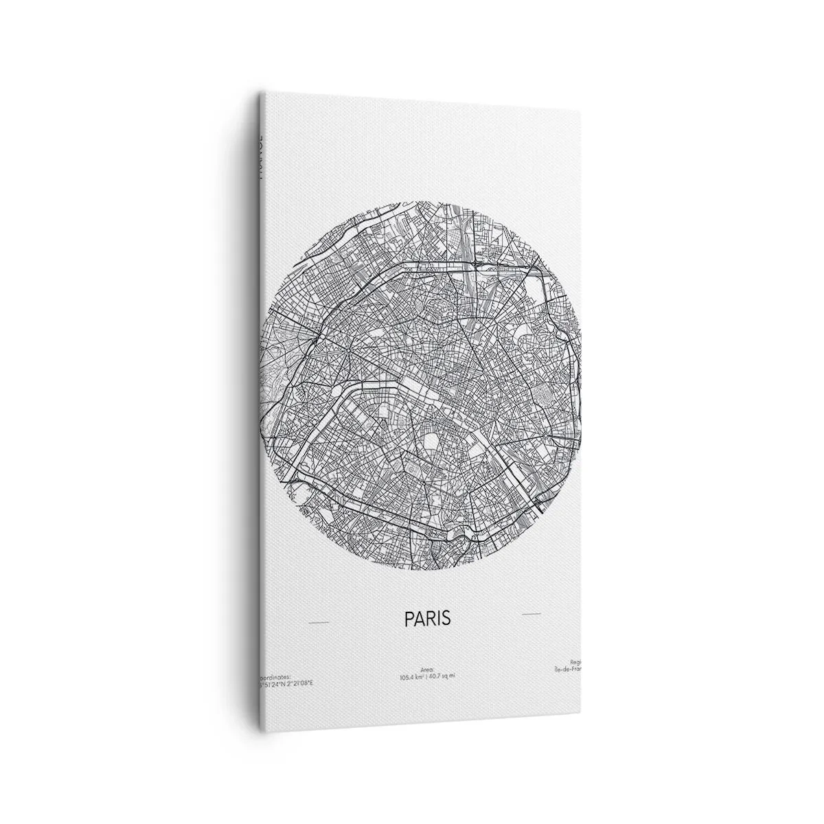 Bild auf Leinwand - Leinwandbild - Anatomie von Paris - 45x80 cm