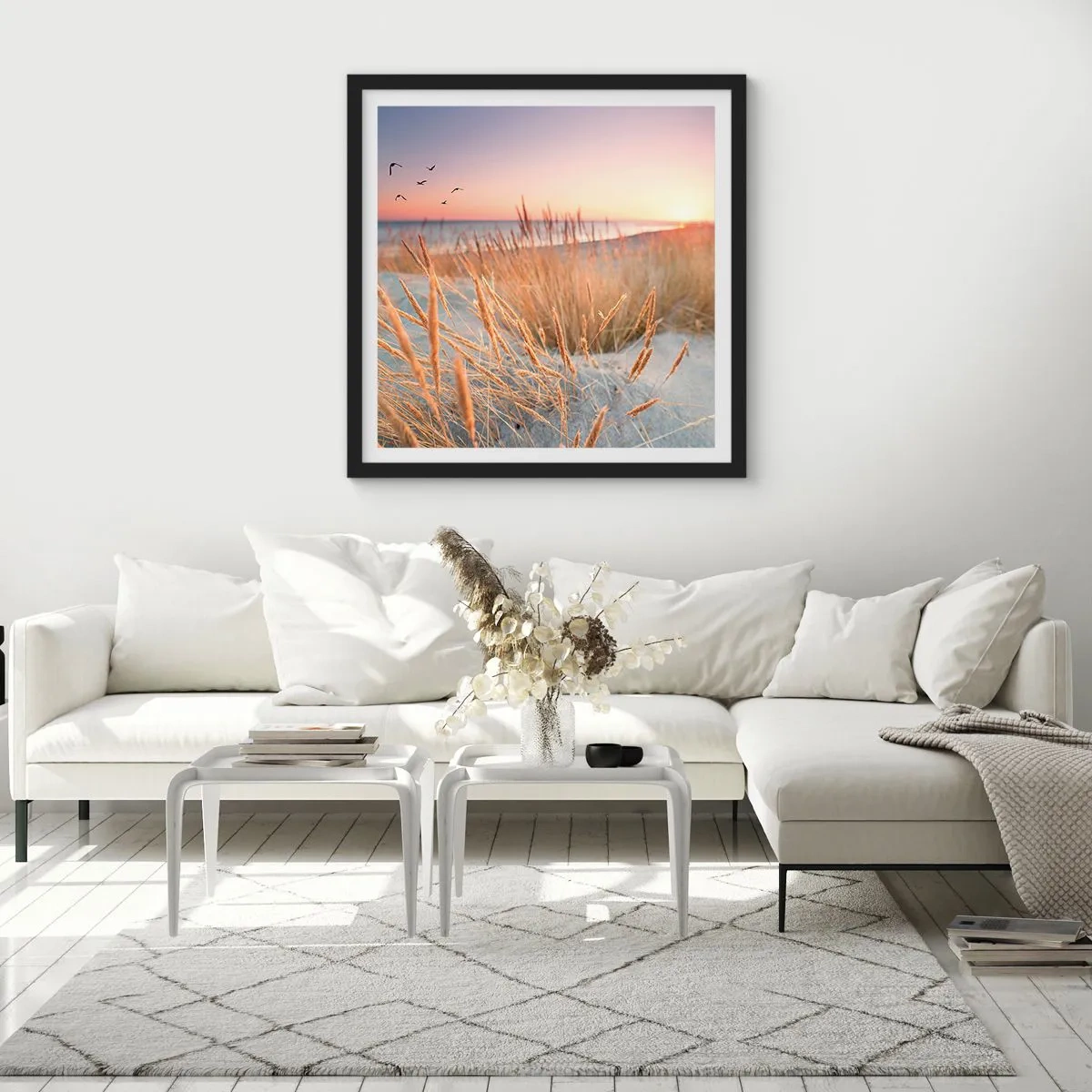 Poster in einem schwarzem Rahmen - Das baltische Wiegenlied - 40x40 cm