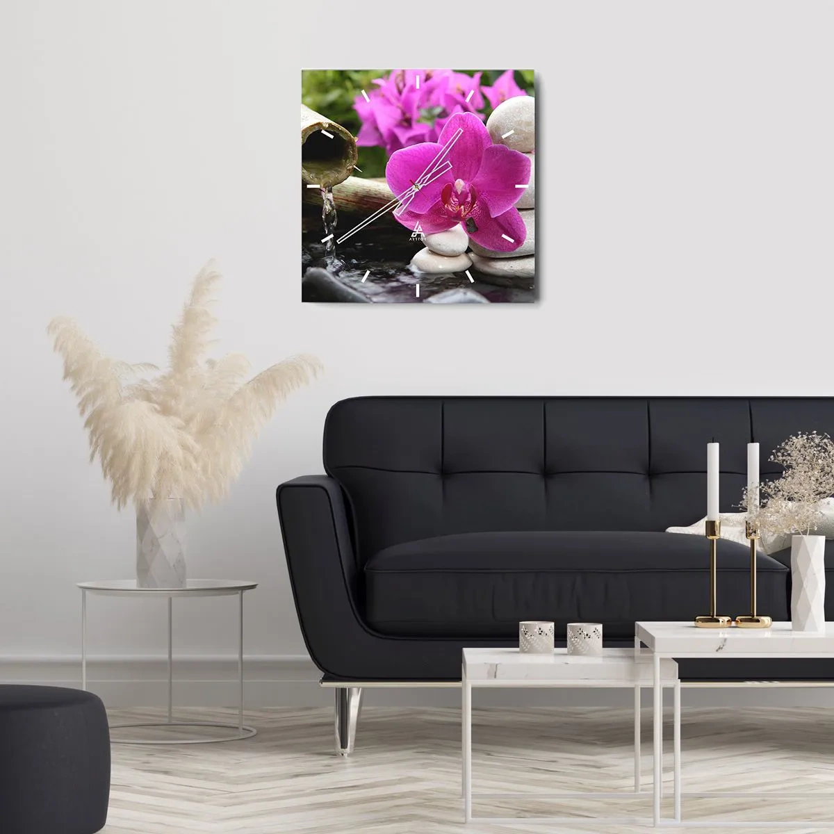 Wanduhr - Glasuhr - Du ruhst dich schon aus - 30x30 cm