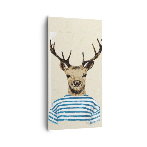 Bild auf Leinwand - Leinwandbild - Weil ich gestreifte T-Shirts mag! - 65x120 cm