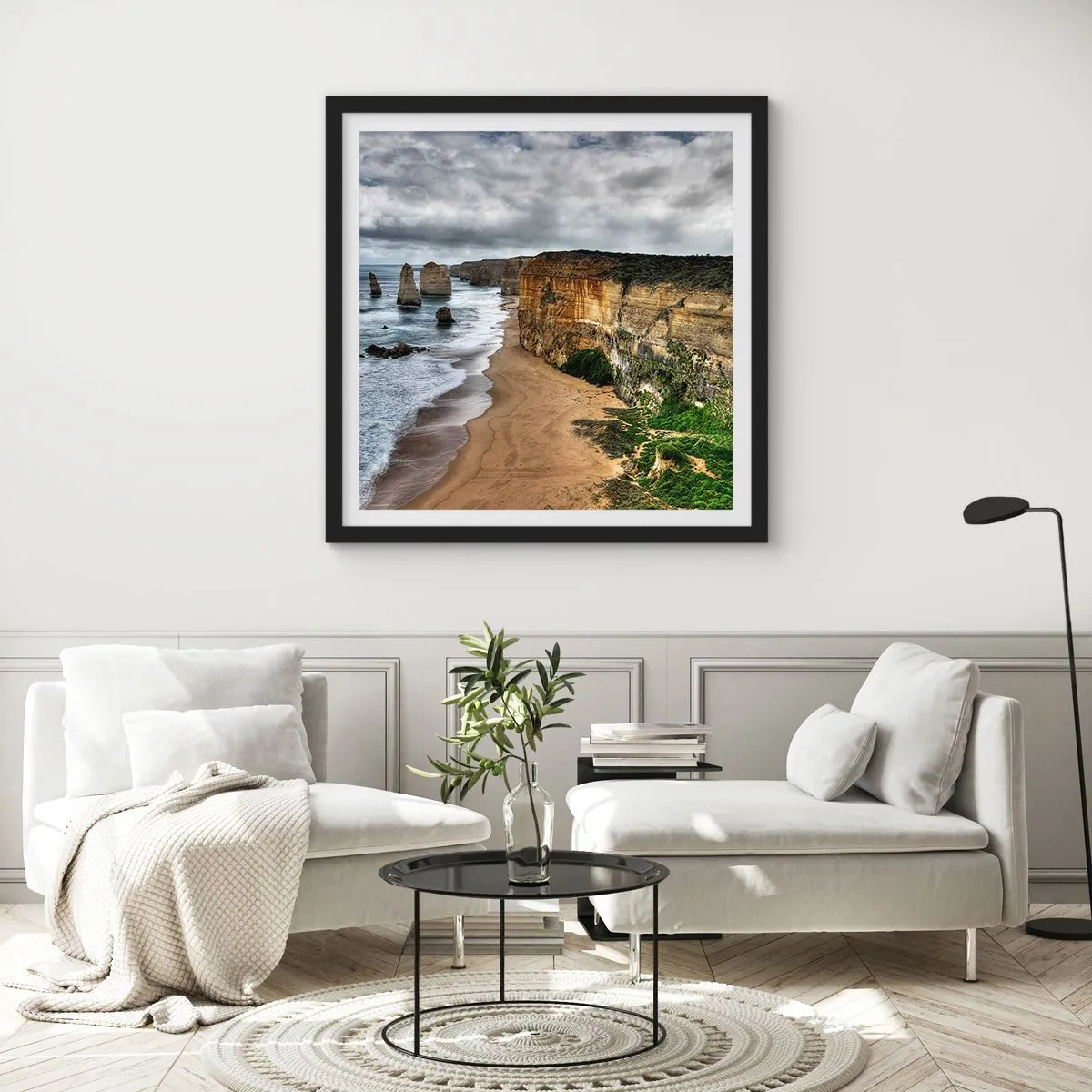 Poster in einem schwarzem Rahmen - Rohe Schönheit - 30x30 cm