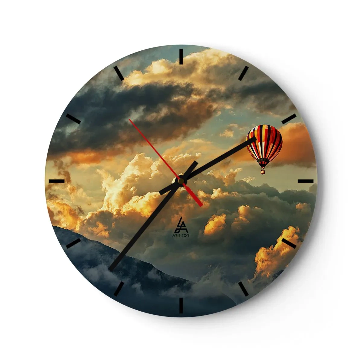 Wanduhr - Glasuhr - Ich fliege, weil ich es will - 40x40 cm