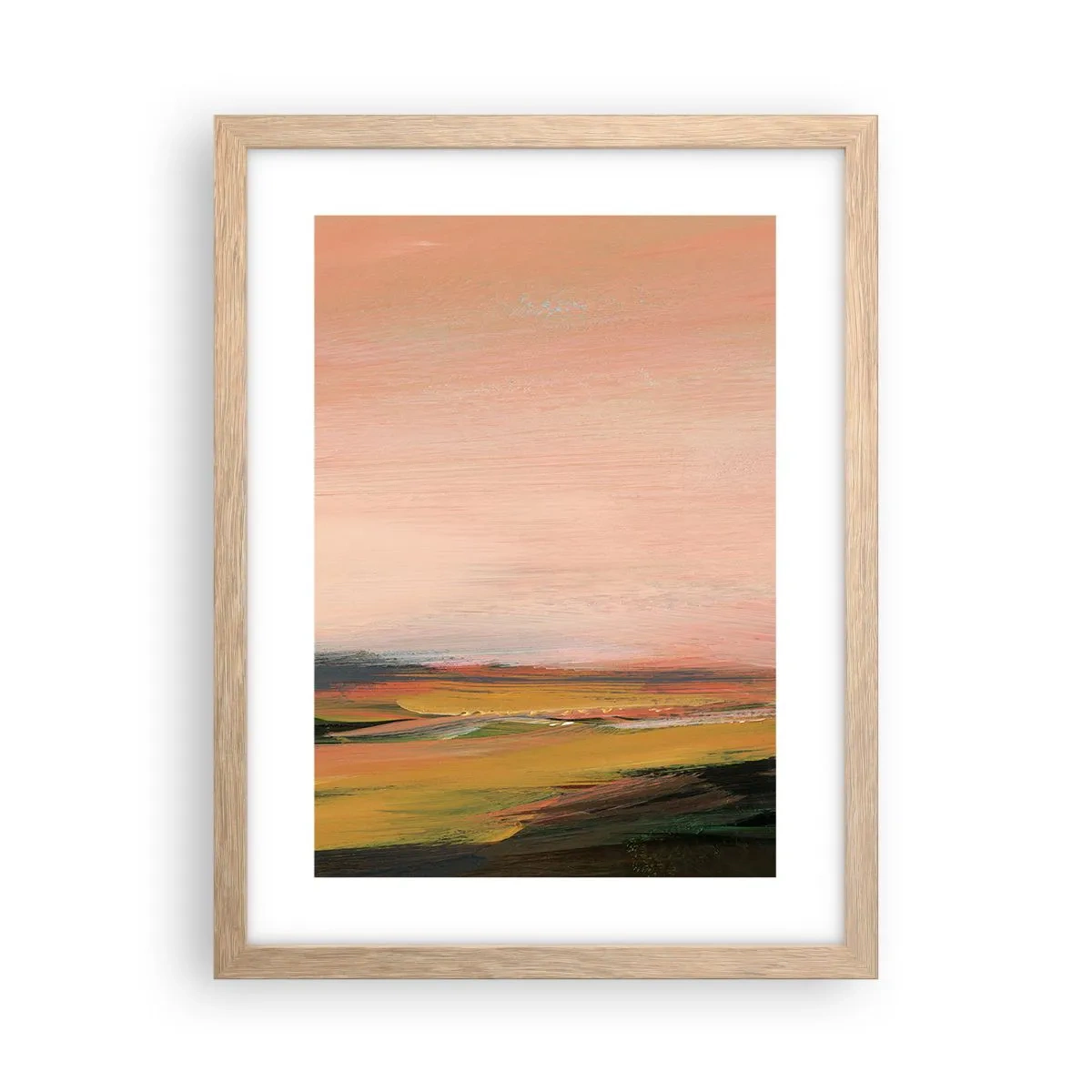 Poster in einem Rahmen aus heller Eiche - In Rosatönen - 30x40 cm