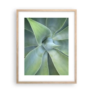 Poster in einem Rahmen aus heller Eiche - Geburt des Grüns - 40x50 cm