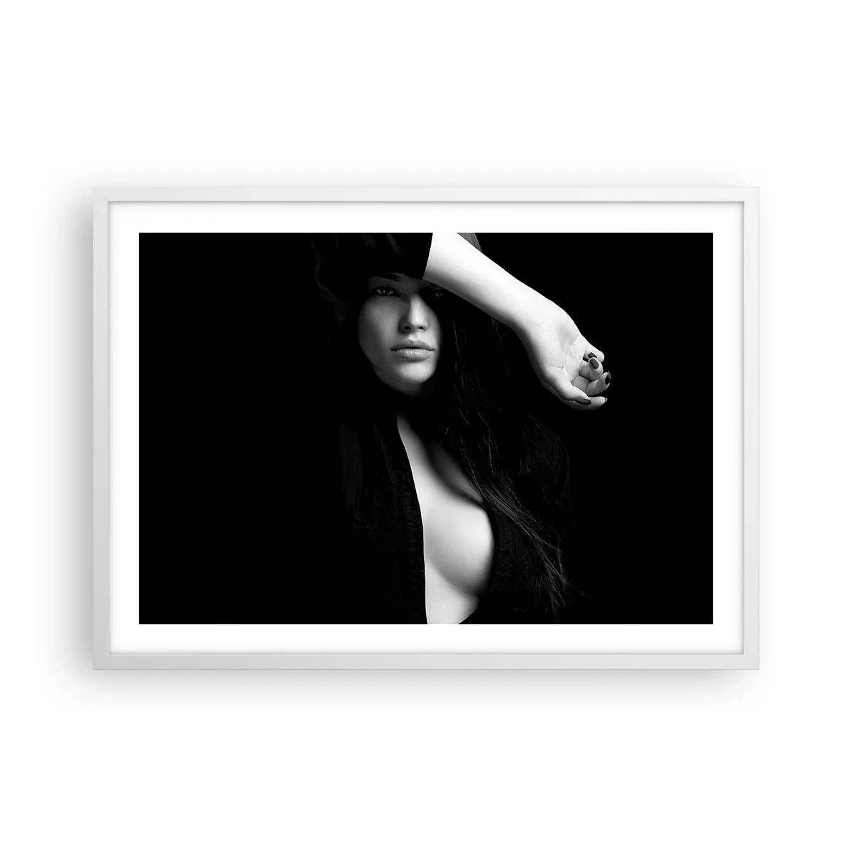 Poster in einem weißen Rahmen - Schule der Verführung - 70x50 cm