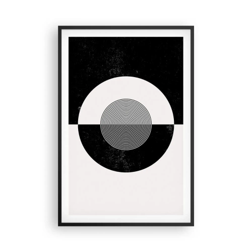 Poster in einem schwarzem Rahmen - Harmonie in Schwarz und Weiß - 61x91 cm