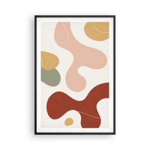 Poster in einem schwarzem Rahmen - Kringel oder Schnörkel? - 61x91 cm