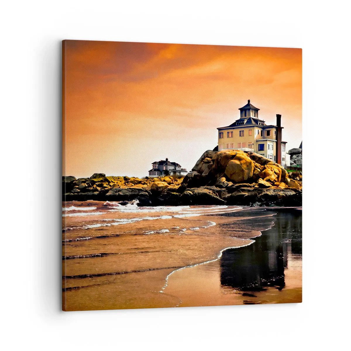 Bild auf Leinwand - Leinwandbild - Eleganz der Westküste - 50x50 cm