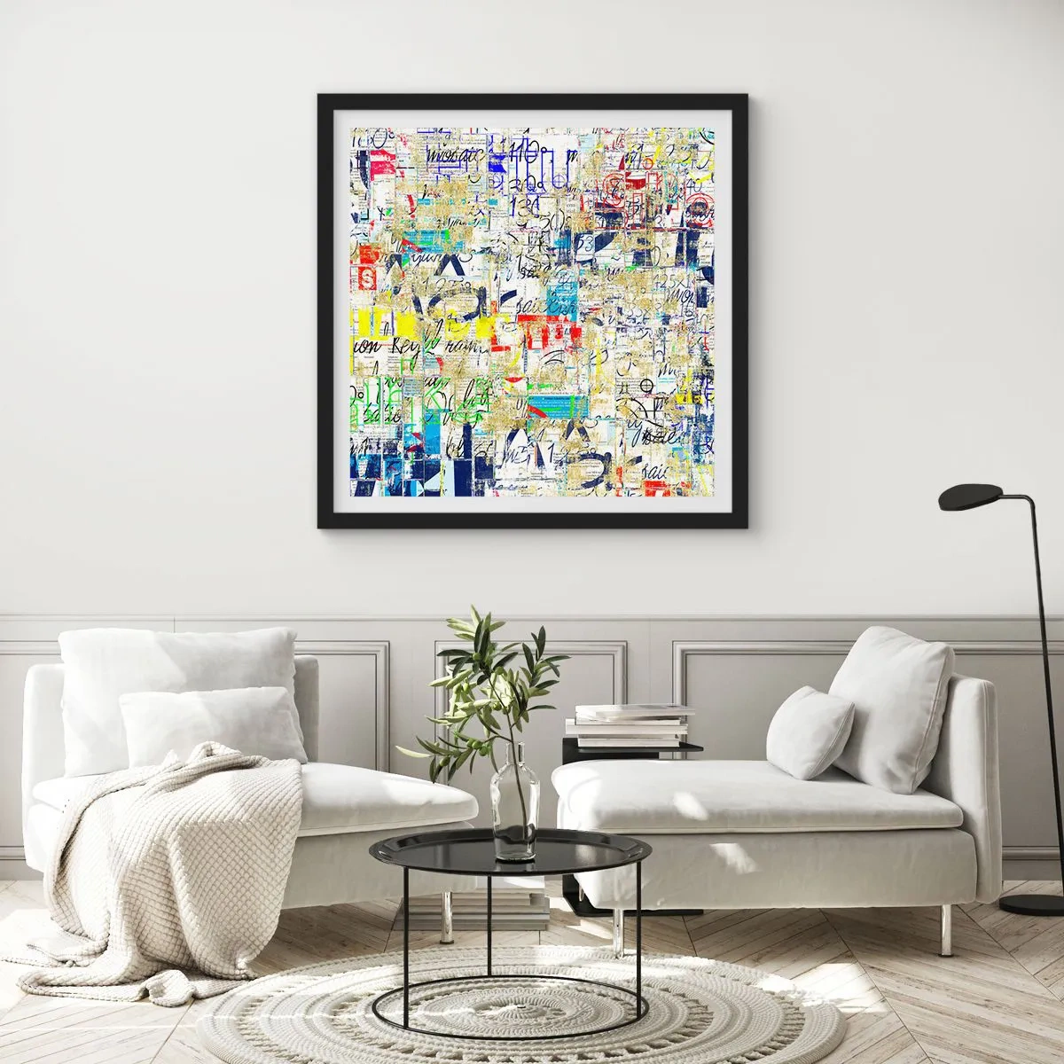 Poster in einem schwarzem Rahmen - Es freut einfach die Augen - 30x30 cm