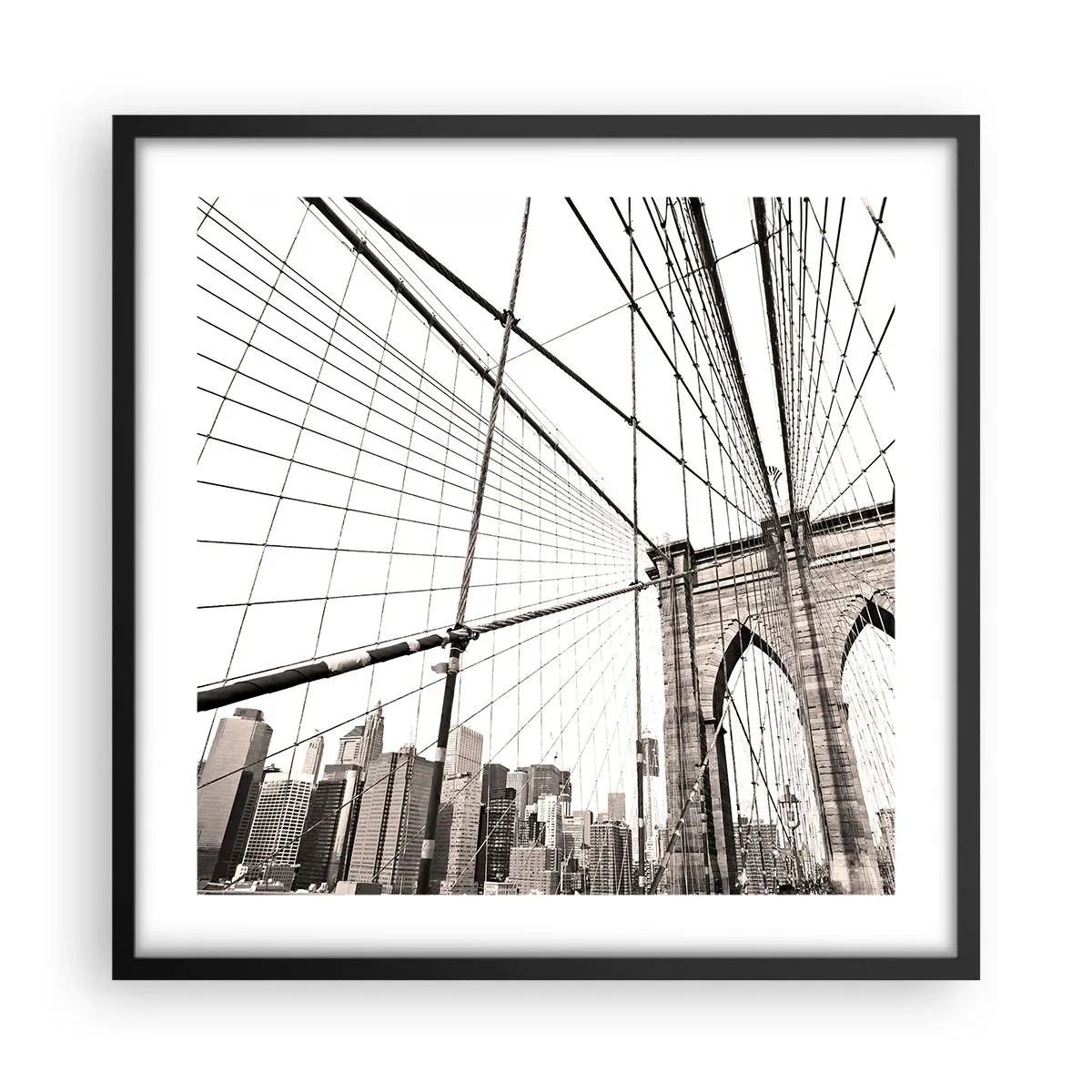 Poster in einem schwarzem Rahmen - New Yorker Kathedrale - 50x50 cm