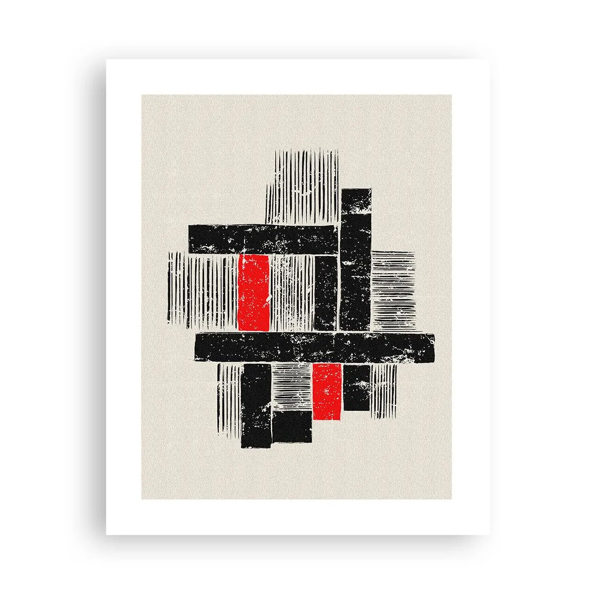 Poster - Rot und Schwarz - 40x50 cm