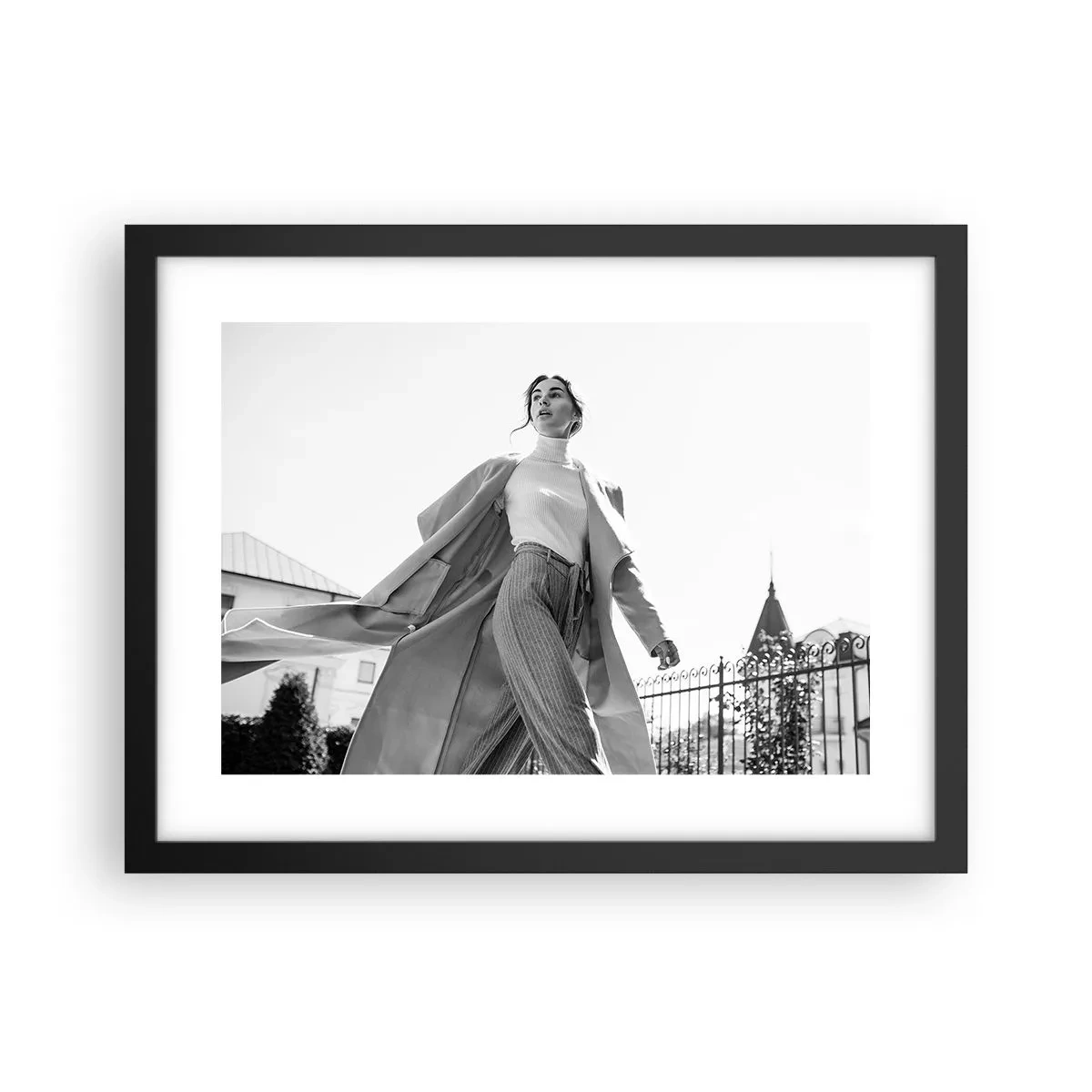 Poster in einem schwarzem Rahmen - Gehst du mit mir? - 40x30 cm