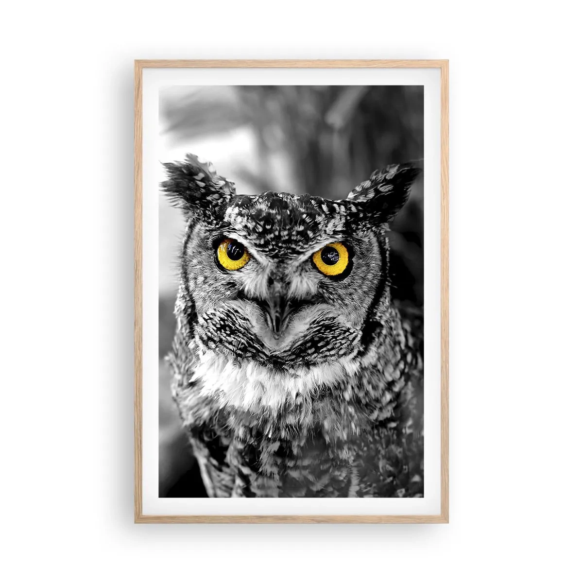 Poster in einem Rahmen aus heller Eiche - Nichts wird sich verstecken - 61x91 cm