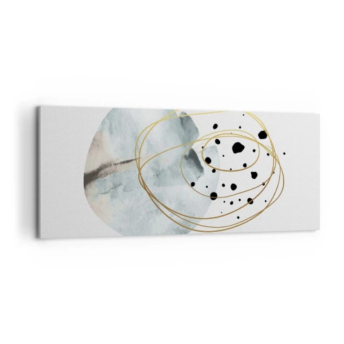 Bild auf Leinwand - Leinwandbild - Vom Weltraum umarmt - 100x40 cm