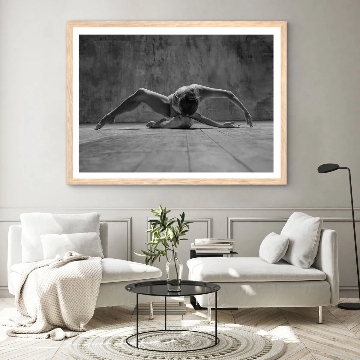 Poster in einem Rahmen aus heller Eiche - Symmetrie gefunden - 40x30 cm