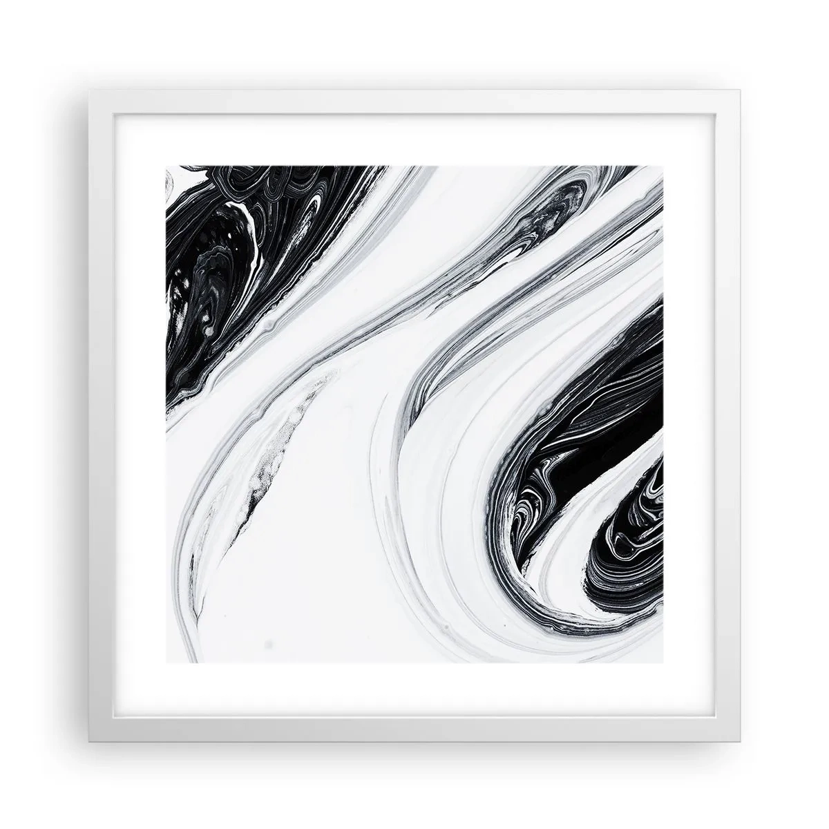 Poster in einem weißen Rahmen - Kombination aus Gegensätzen - 40x40 cm
