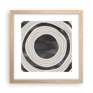 Poster in einem Rahmen aus heller Eiche - Auf den Punkt gebracht - 30x30 cm