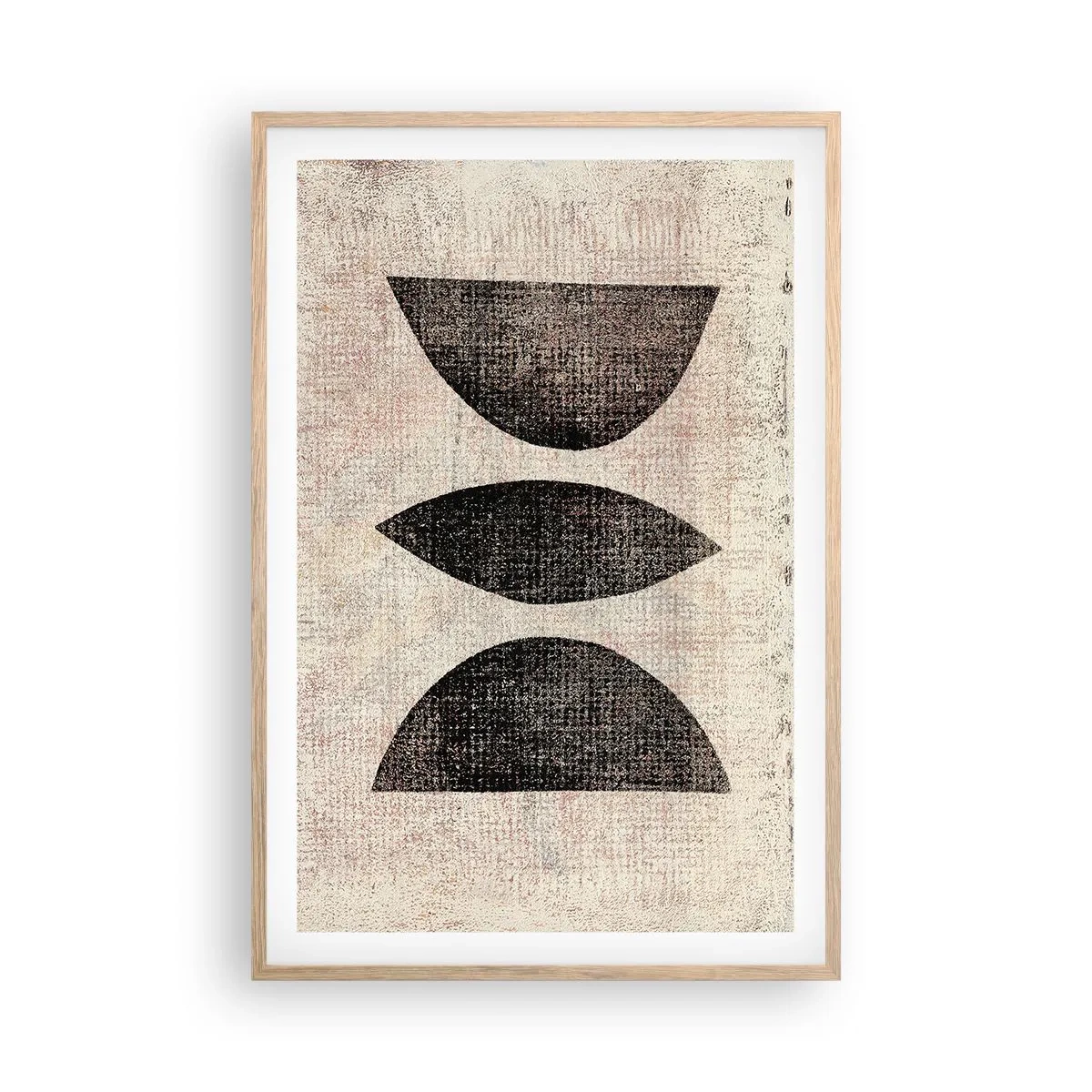 Poster in einem Rahmen aus heller Eiche - Ethnische Abstraktion - 61x91 cm