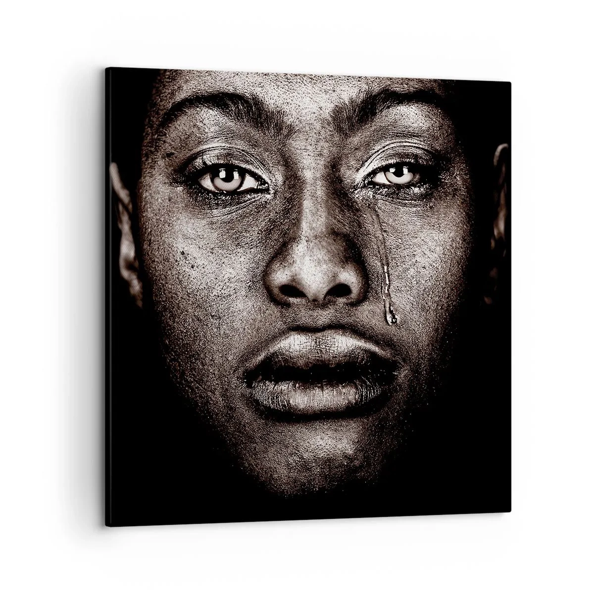 Bild auf Leinwand - Leinwandbild - Eine Träne - 50x50 cm